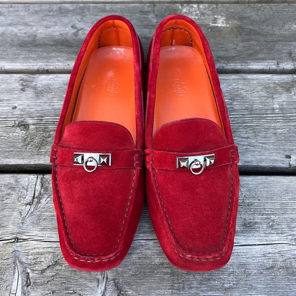 Hermès Irving Suede Loafer Sz 41 - Picture 1 of 12
